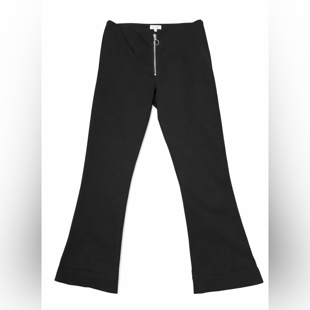 Totême Black Front Zip Ring Pull Pants – Size S